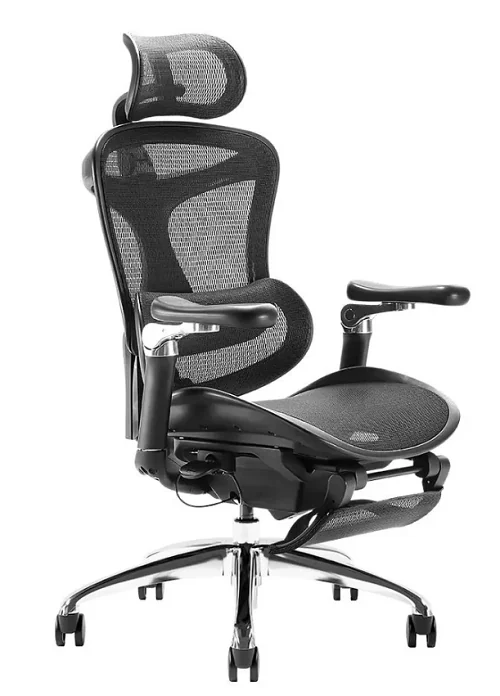 Office Chair SIHOO C300-B101-JT BLACK 6D Armrest, class 4 TUV gaslift,350mm aluminum base, Footrest