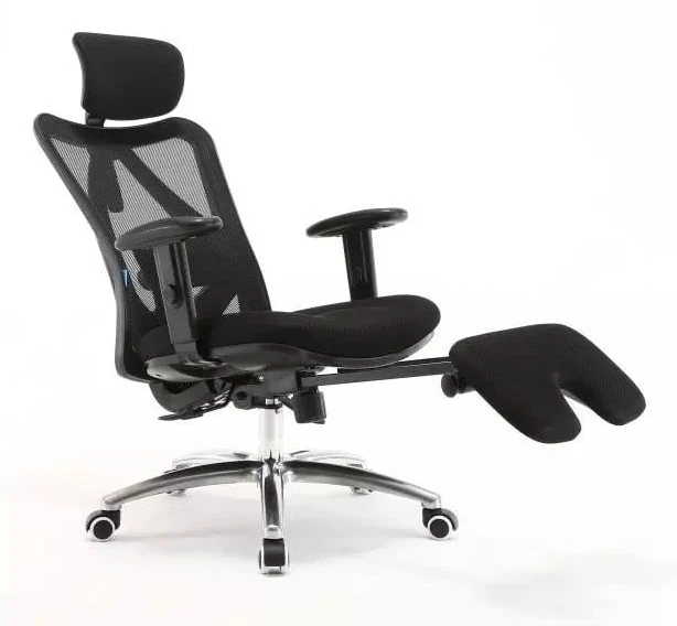 Office Chair SIHOO M18-B158 BLACK 2D Armrest, class 3 TUV gaslift,350mm aluminium base, Footrest