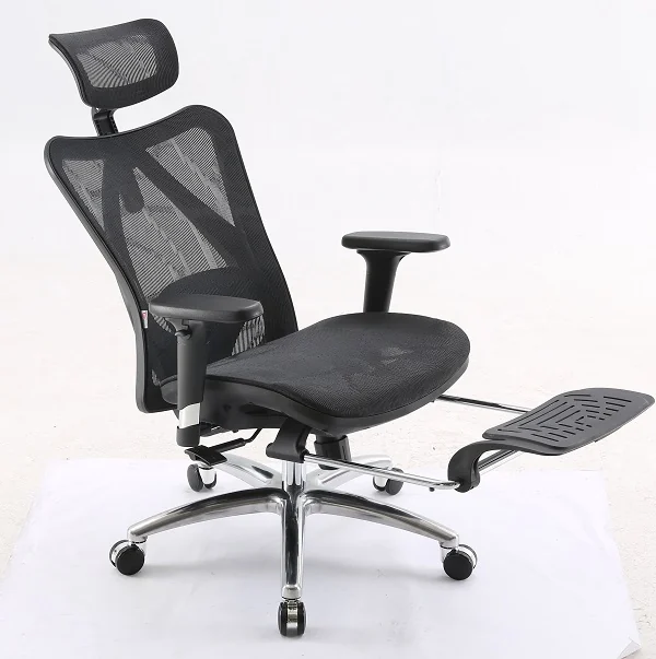 Office Chair SIHOO M57C-201-JT BLACK 3D Armrest, class 3 TUV gaslift,350mm steel base, Footrest