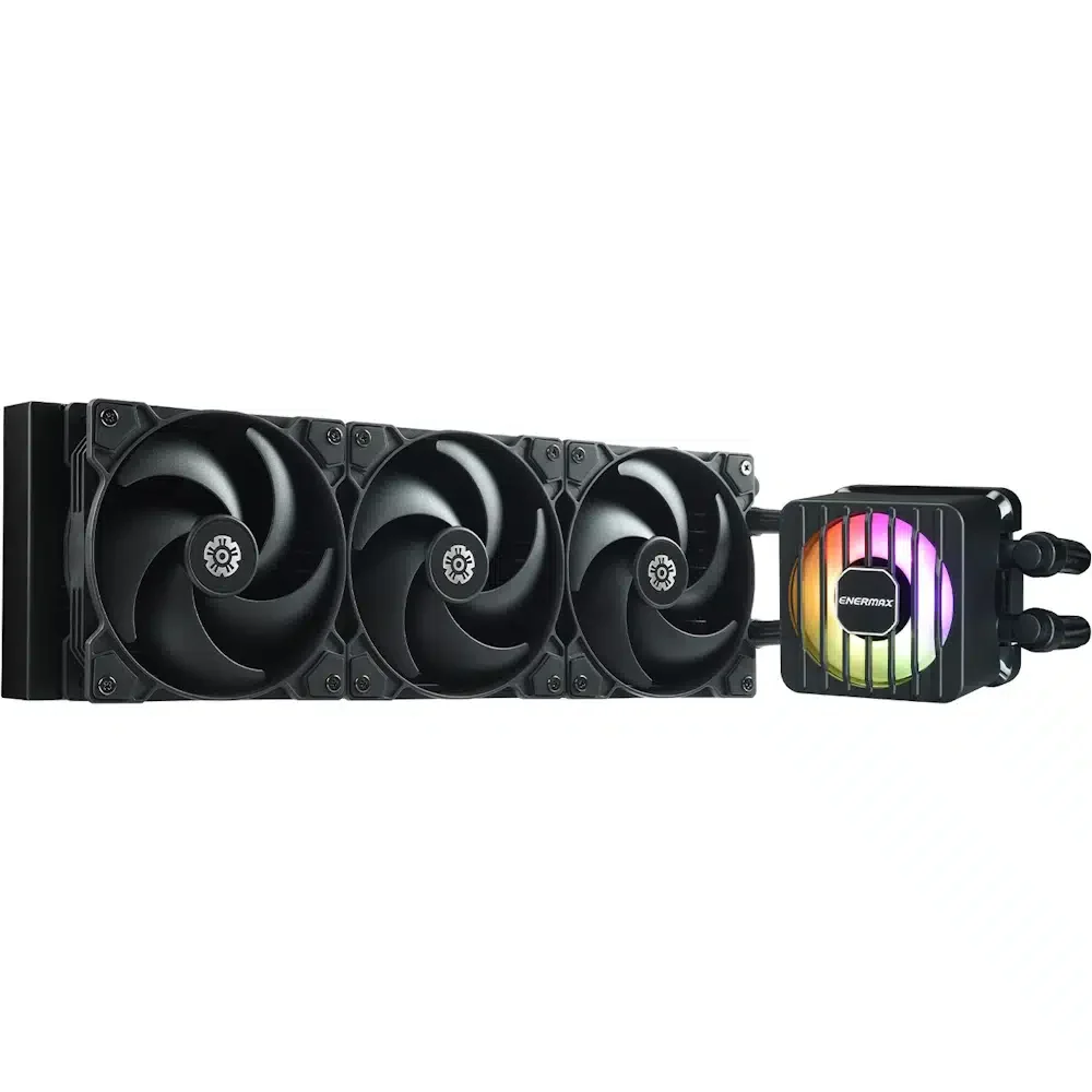 Водяное охлаждение Enermax LIQMAXFLO SR 360mm ARGB AIO CPU Liquid Cooler, ELC-LMF360-SF, 3x VRM 120mm Fan, 60mm ARGB VRM Fan, (LGA 1851/1700/1200/115x/2066/2011/2011-3/1366, AMD AM5/AM4/AM3+/FM2+/FM1), Black
