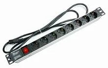 PH12-7D1-P ITK PDU 7 роз. нем.ст. с выкл 1U каб.2м вилка нем.ст ПВХ чер шт
