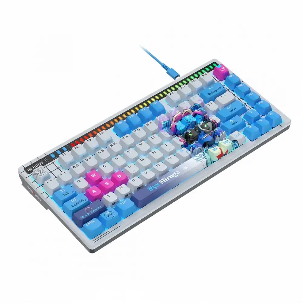 A4TECH BLOODY SAVAGE IMPACT AT75 NYX MIRAGE GAMING ALPHA OPTICAL SWITCH RGB KEYBOARD USB US+RUS