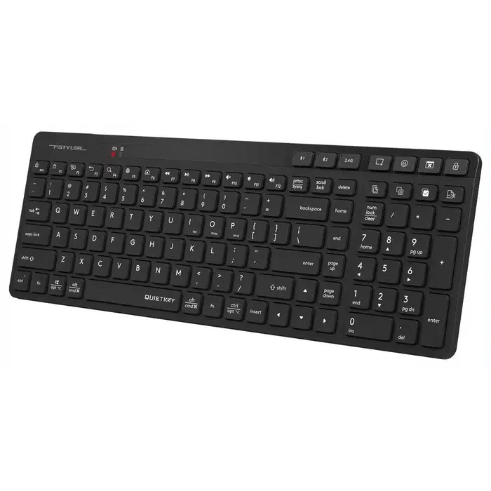 A4TECH FSTYLER FBK27C AS BLUETOOTH+2.4G WIRELESS RECHARGEABLE KEYBOARD USB BLACK US+RUSSIAN