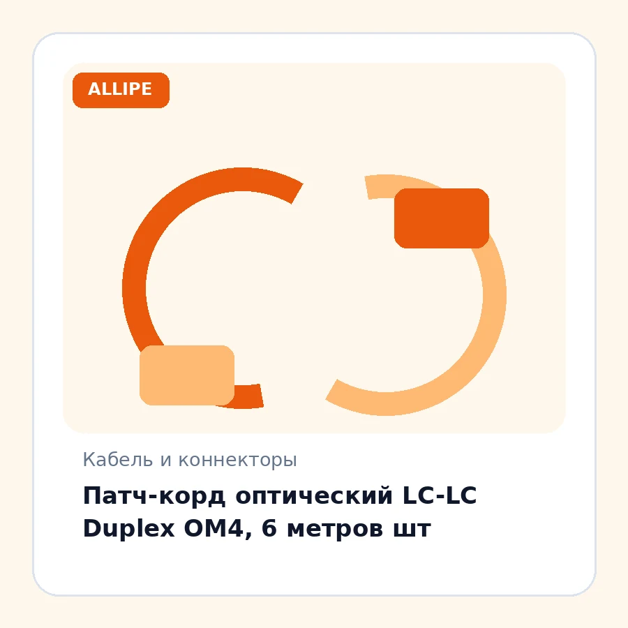 Патч-корд оптический LC-LC Duplex OM4, 6 метров шт