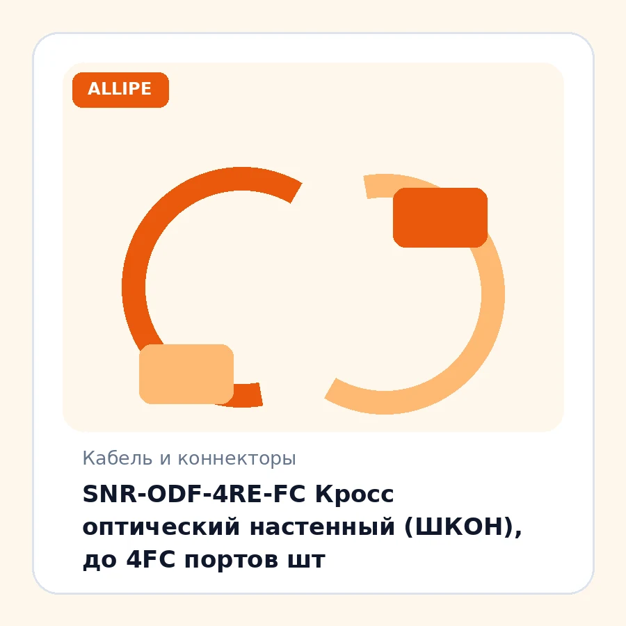 SNR-ODF-4RE-FC Кросс оптический настенный (ШКОН), до 4FC портов шт