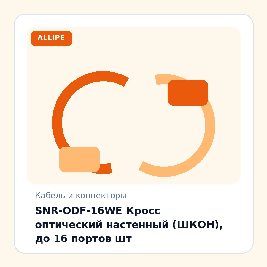 SNR-ODF-16WE Кросс оптический настенный (ШКОН), до 16 портов шт