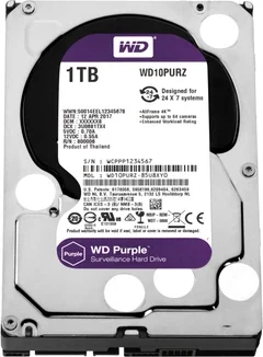 Жесткий диск 1TB 5400rpm, 64Mb Cache, WD Purple, SATA600 [WD10PURX-64P6ZY0]