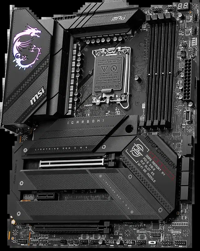 MSI MPG Z790 CARBON WIFI ATX, LGA1700, Z790, 4xDDR5 5600MHz, 1xPCI-E5.0,1xPCI-E4.0, 5xM2, 6xSATA 6Gb/s, 2.5GbE, 10xUSB 3.2,HDMI,Wi-Fi 6E