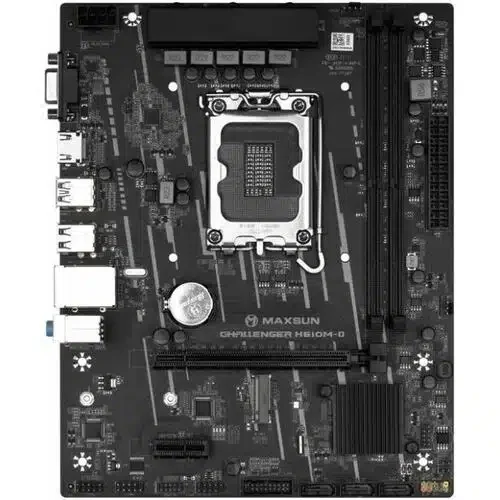 MAXSUN MS-Challenger H610M-D mATX,LGA1700,Intel H610,2xDDR4 3200MHz,1xPCI-Eх16,1хM2,3xSata 6Gb/s,1Gb, 2xUSB3.2, 4xUSB2.0,HDMI,VGA