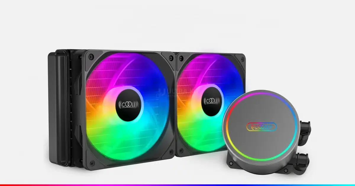 CPU Water Cooler PC Cooler GI-CL240 PRO BK (LGA 1851/1700/1500/115X, AM4/5, Pump 2600RPM, 2*120mm SRGB FAN, Radiator 276x120x27mm, TDP 250W, 4Pin PWM)
