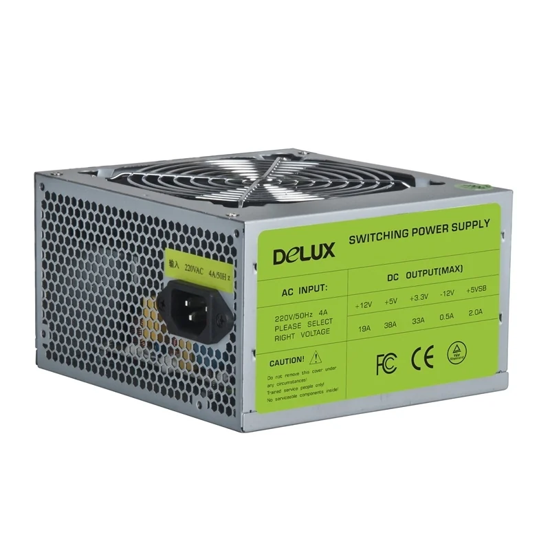 Power Unit DELUX DLP-35D 480W CE, 20+4PIN, 3*big 4PIN, 1*small 4PIN, 2*SATA, P4, 1*12CM fan