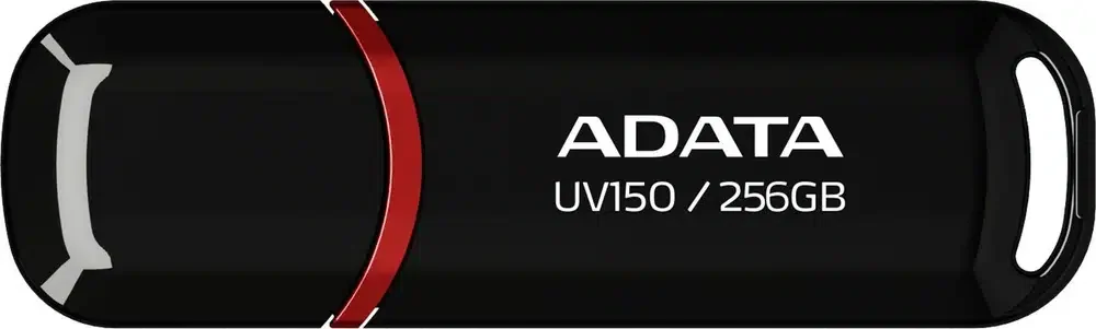 USB Flash ADATA 256GB UV150 (USB 3.2 Gen 1 Type-A/Read up: 100MB/s) AUV150-256G-RBK