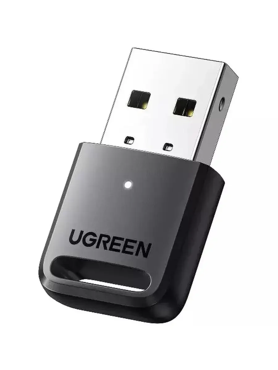 Адаптер Bluetooth USB UGREEN CM390 (Bluetooth 5.0, USB 2.0, 20M(Max), Windows 7/8.1/10, чёрный) 80889