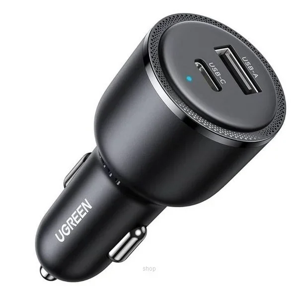 Зарядное устройство UGREEN EC701 EC701 dual port, USB Type-A & USB Type-C, 3A, plastic, black 35023
