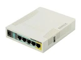 Роутер Wi-Fi MikroTik RB951Ui-2HnD SOHO AP, CPU 1 Core, 128MB RAM, 2.4GHz 300Mb/s, 5xLAN 100Mb/s, USB, Passive POE, RouterOS (L4)
