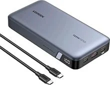 Power Bank UGREEN PB205 (25000mAh), 145W(100+45), PD3.0, input: Type-Cx2, output: Type-Cx2, USBx1, кабель100W Type-C-Type-C, 90597A