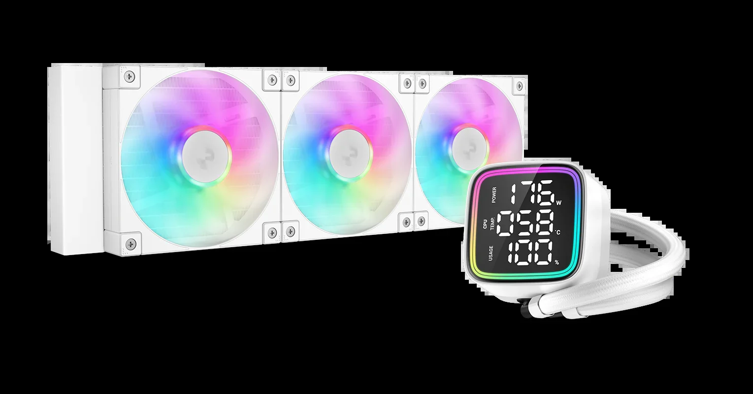 DEEPCOOL LD360 WH ARGB WHITE 120*3 FAN DIG. CPU STATUS LGA20xx/1700/1200/115*/AMD