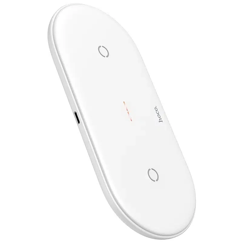 Зарядное беспроводное устройство HOCO CW23 dual power wireless fast charger, white 10W