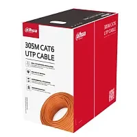 Кабель OFC UTP CAT6 внутренний Dahua DH-PFM920I-6UN-C-orange (305м в бухте/ 0.53mm/ CE CPR Eca/ оранжевый) 1.0.99.50.10438-0001