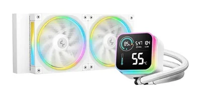 DEEPCOOL LQ240 WH WHITE ARGB 120*2 FAN, LED DIGITAL DISPLAY, LGA20xx/1700/1200/115*/AMD