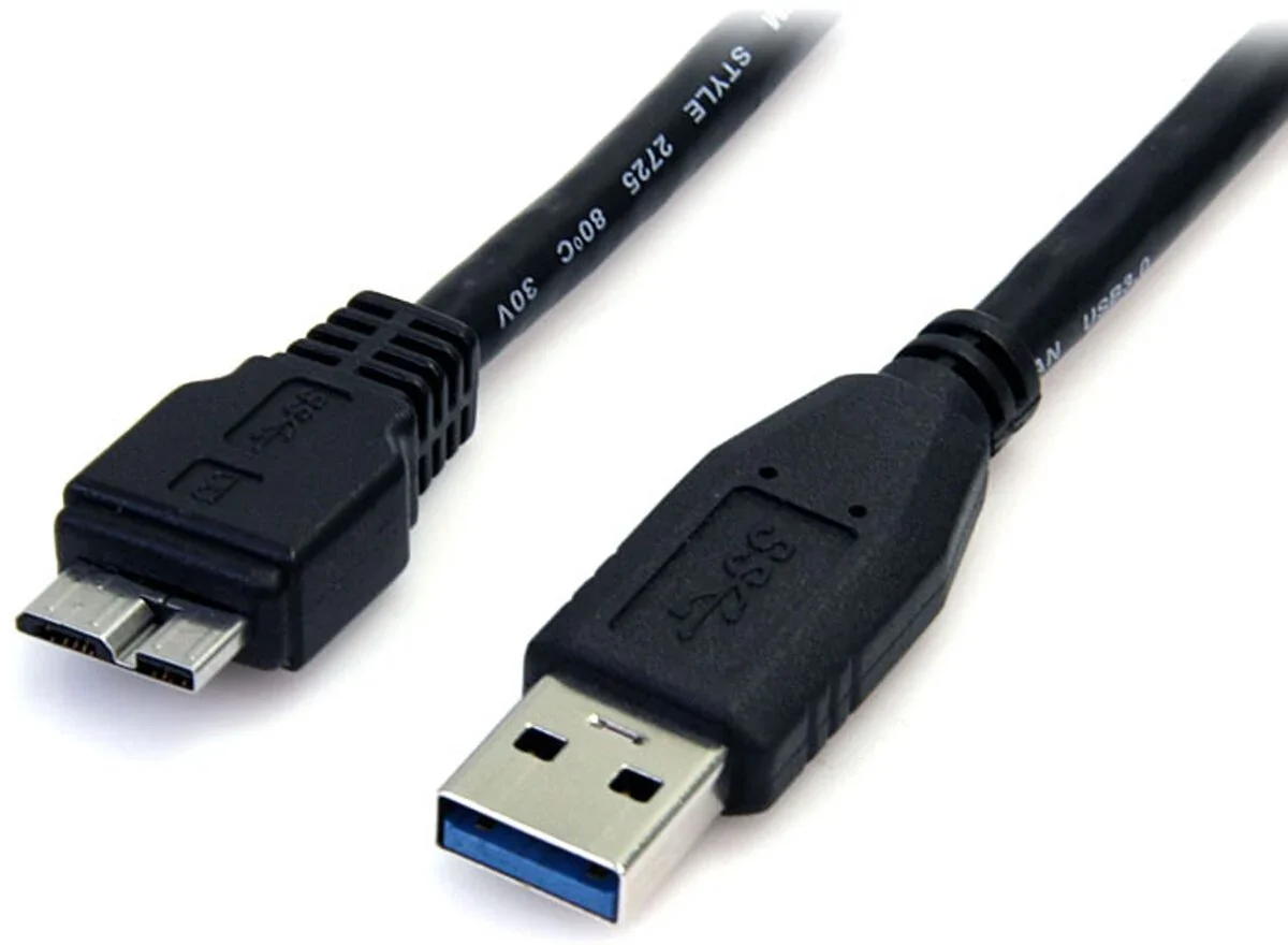 Кабель для жестких дисков UGREEN US130 (USB3.0- MicroUSB3.0, 1м), чёрный 10841